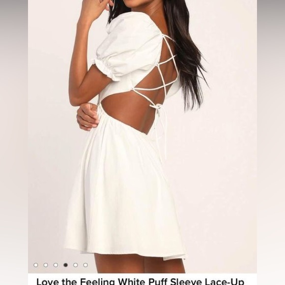 Lulu’s Mini Puff Sleeve Dress - Picture 2 of 9